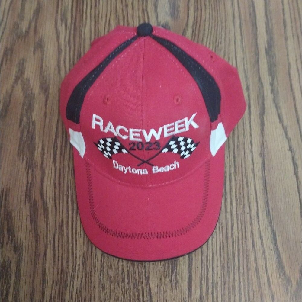 Raceweek 2023 Daytona Beach Red Adjustable Hat New